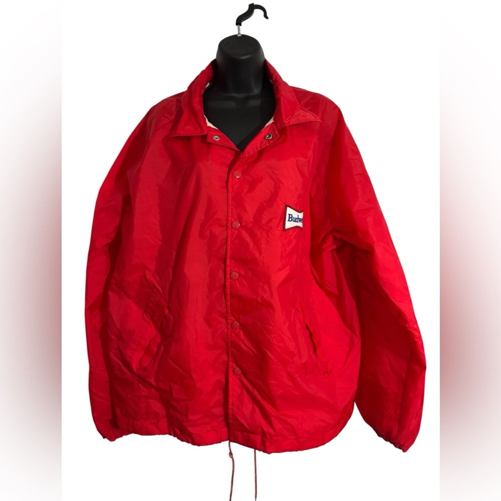 Vintage Budweiser Bold Red Windbreaker